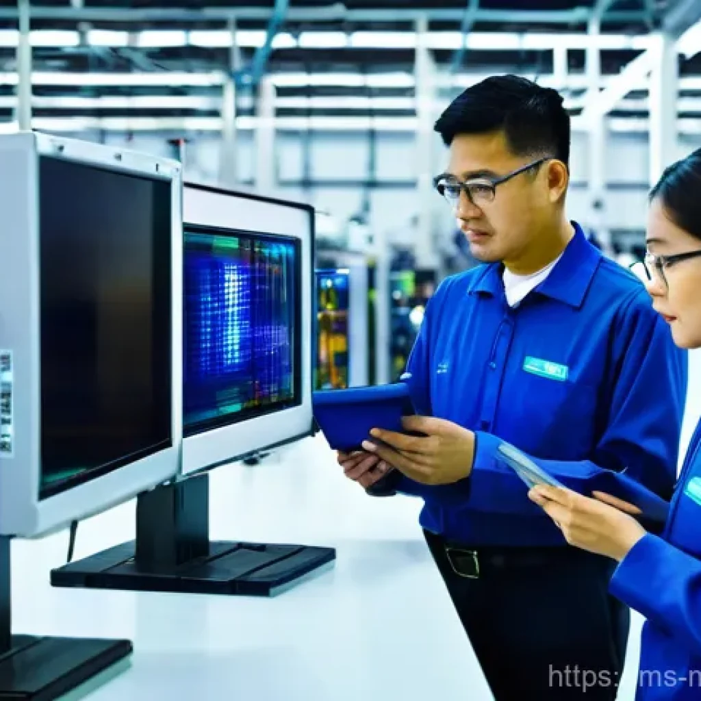 디지털 트윈 도입 시 고려해야 할 요소 - **Prompt 1: The Nexus of Data Quality and Integration in a Malaysian Factory**
"A clean, well-li...