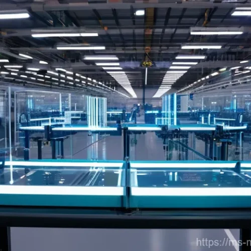 Home 20 산업 4 0 시대의 디지털 트윈 역할 - **Prompt 1: Digital Twin in a Malaysian Smart Factory**
A futuristic, highly automated factory f...