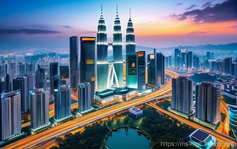 디지털 트윈의 구현을 위한 플랫폼 비교 - **Prompt:** A dynamic, high-tech control room within a modern Malaysian manufacturing plant. Several...