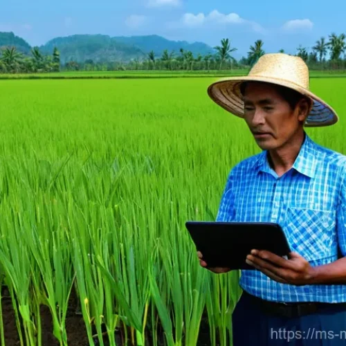 Home 17 디지털 트윈 기술의 활용 사례 농업 - **Prompt 1: Real-time Monitoring and Smart Paddy Farming in Malaysia**
"A Malaysian paddy farmer...